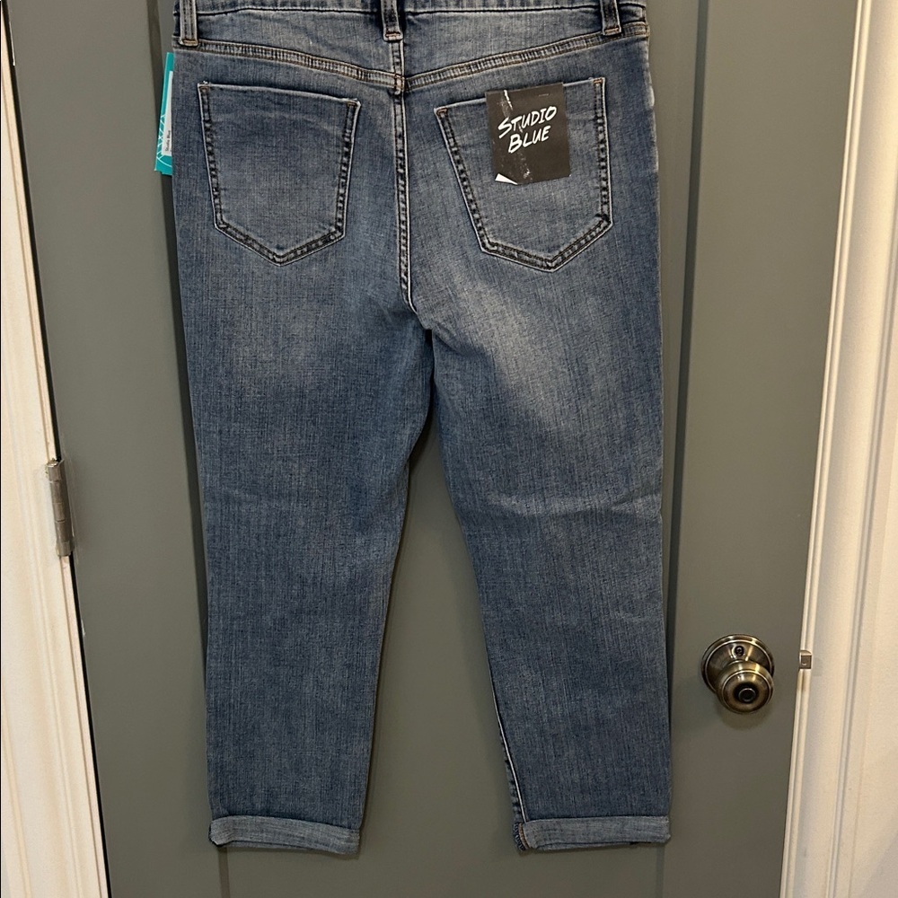 Studio Blue Kenova Capri Jean Women's Distressed Denim Jeans size 29 - Picture 4 of 6